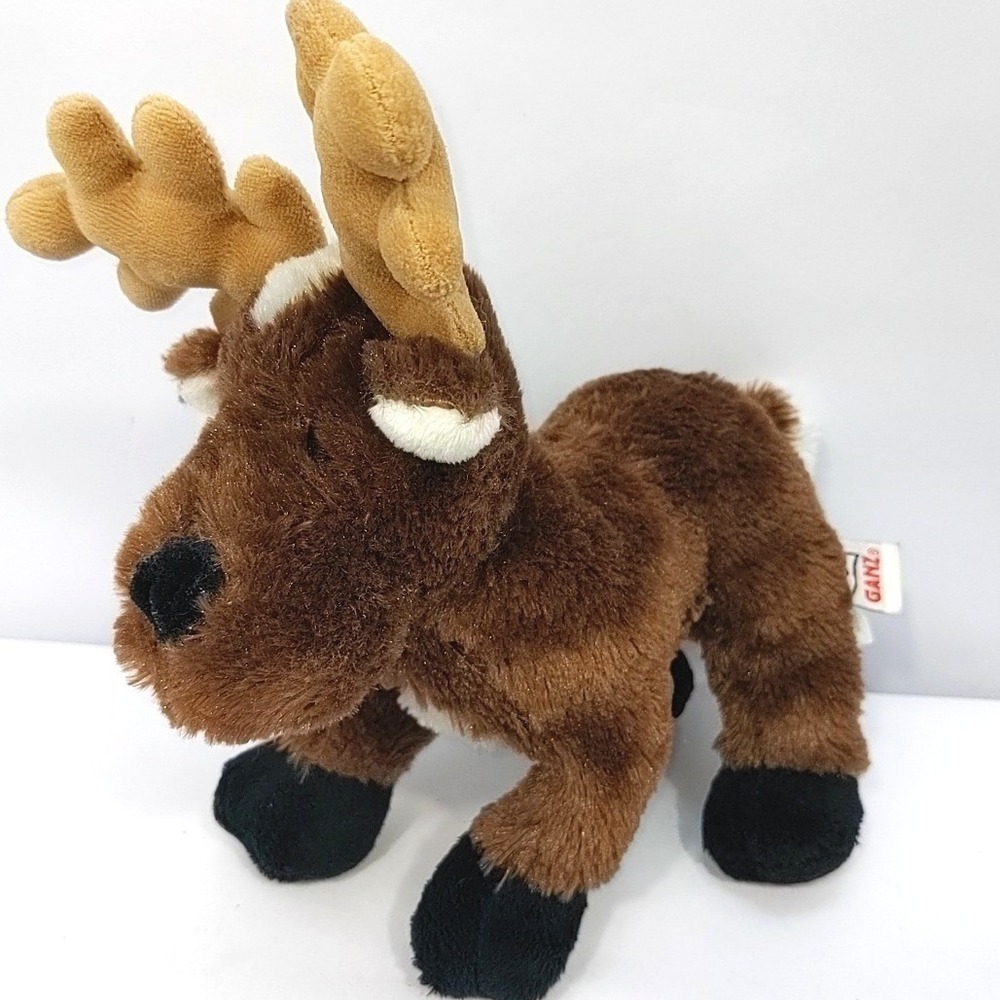 Ganz Webkinz Reindeer Plush Retired Stuffed Animal Toy HM137 No Code 2007